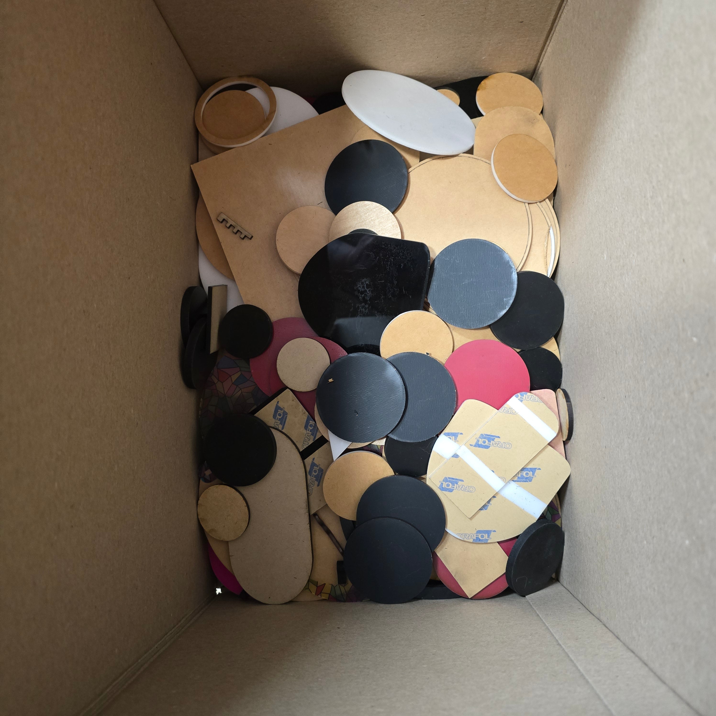 Material Scrap Boxes - Wooden Scrap Box for Craft Storage & Organization