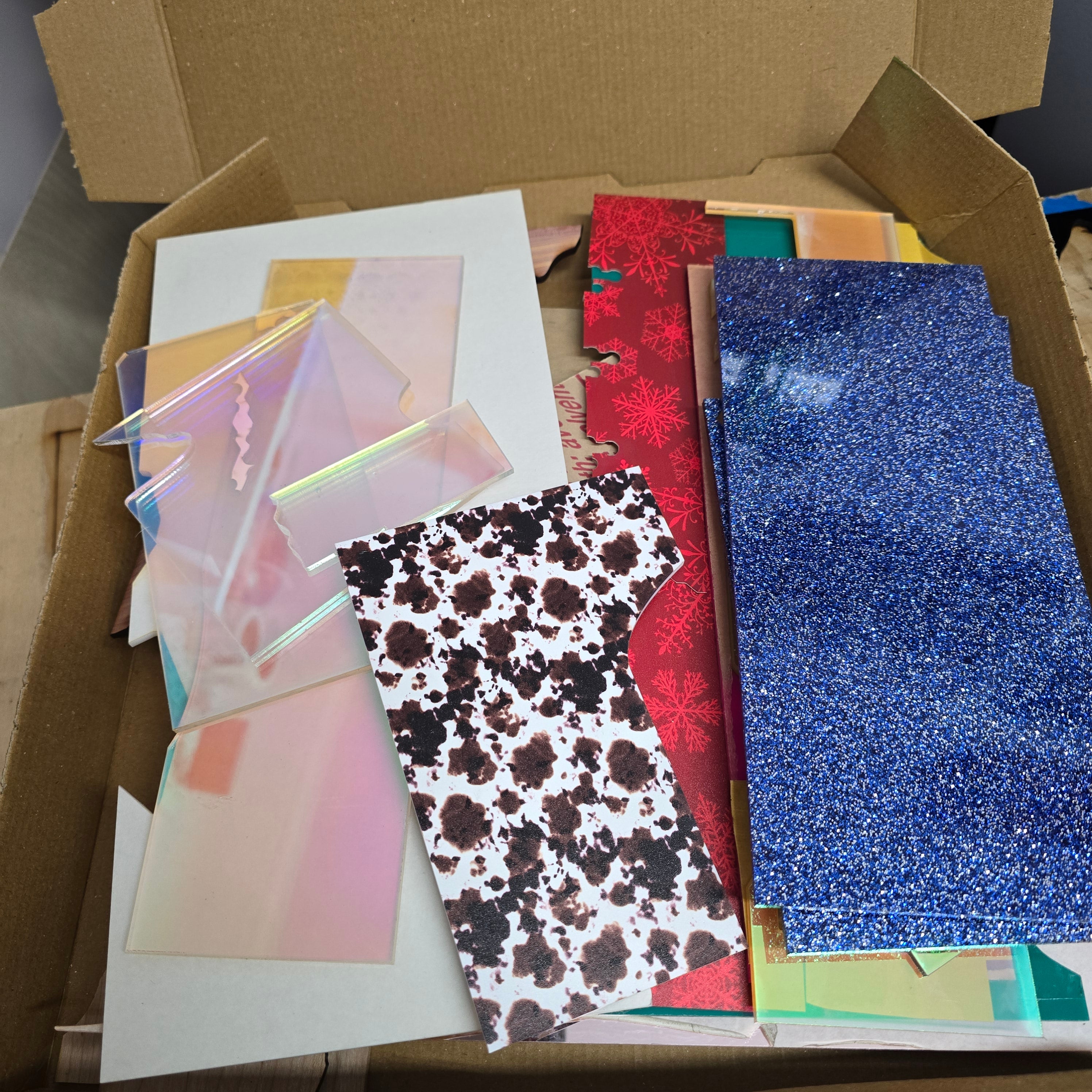 Material Scrap Boxes - Wooden Scrap Box for Craft Storage & Organization