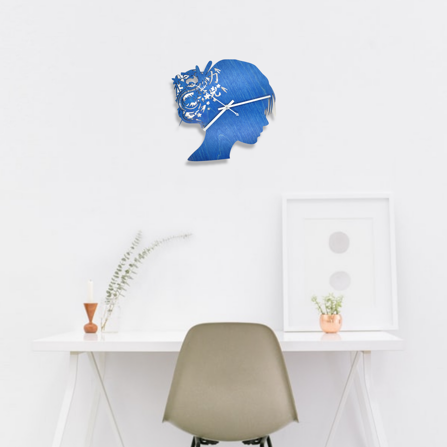 Girl with Dragon Clock SVG - Clock Digital File