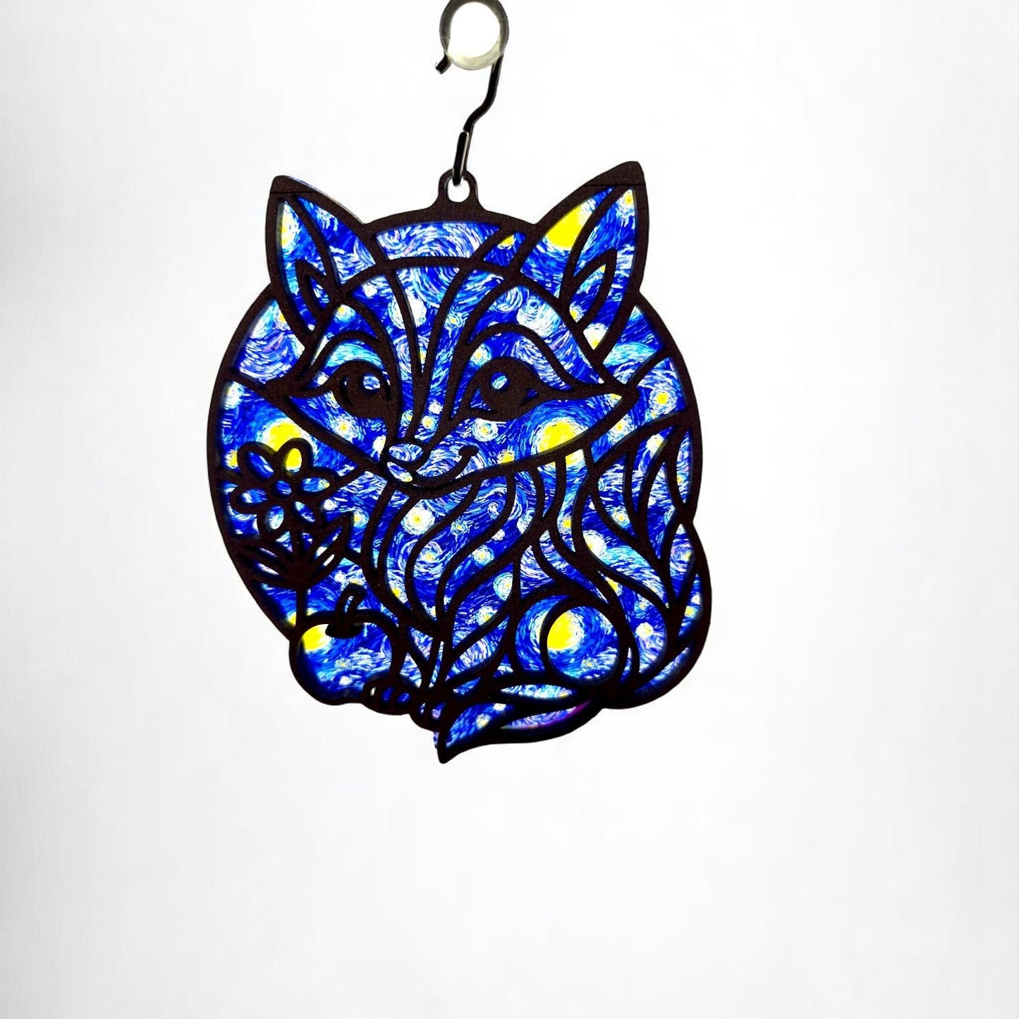 Digital Download Stained Glass Fox Suncatcher SVG | Laser SVG file | Laser Ready File | Jones Laser Craft