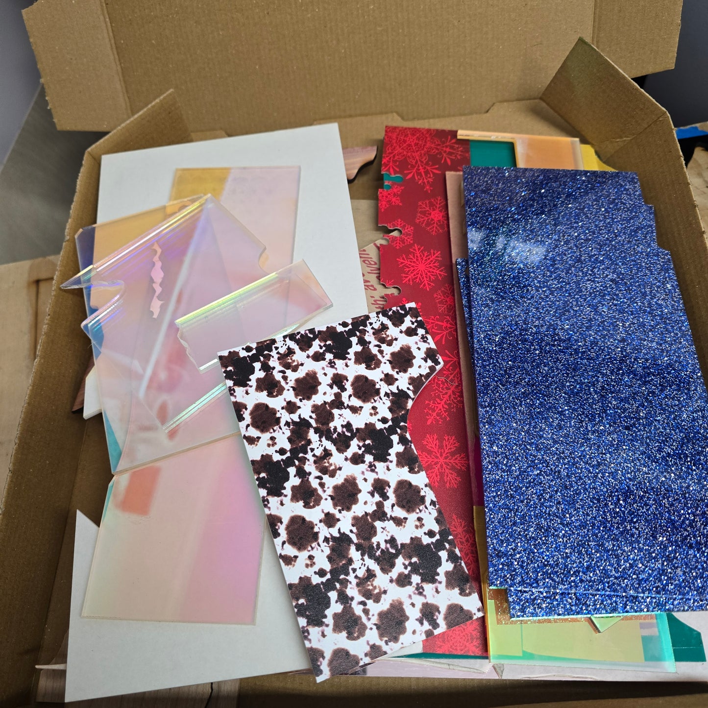 Material Scrap Boxes - Wooden Scrap Box for Craft Storage & Organization
