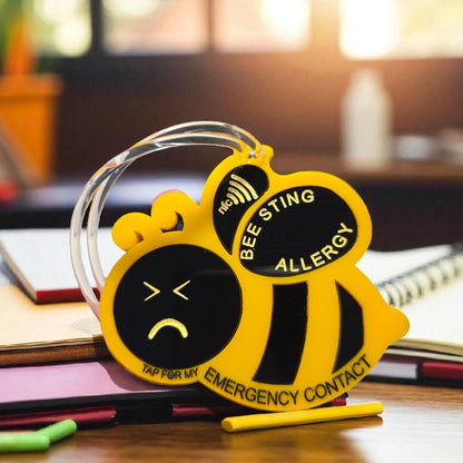 Emergency Contact Tag | Bee Sting Allergy Smart Tag Digital Download SVG