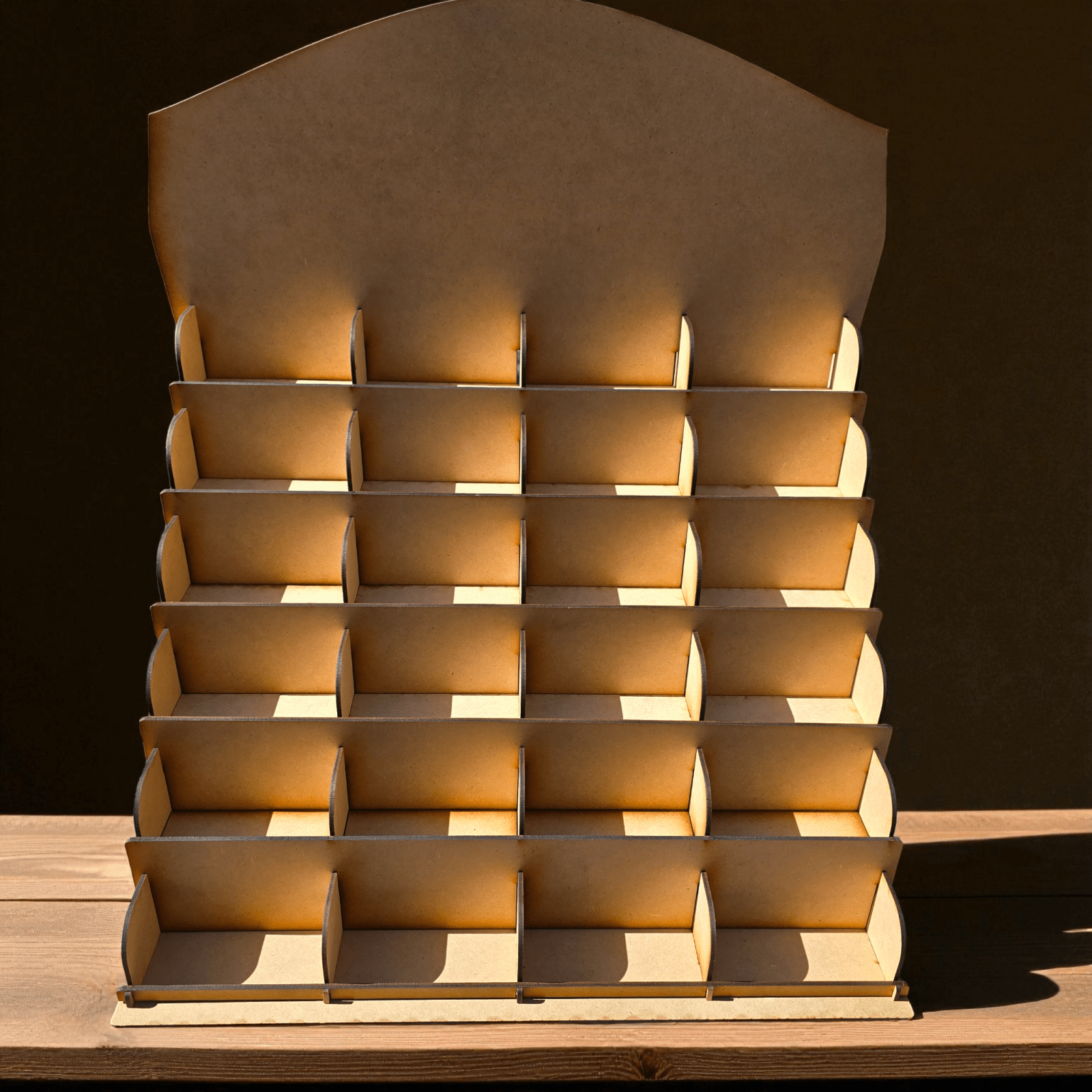 Digital Download 24 Slot Ornament or Coaster Display Stand SVG for Laser Cutting | Jones Laser Craft