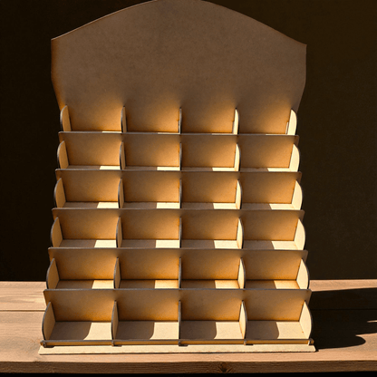 Digital Download 24 Slot Ornament or Coaster Display Stand SVG for Laser Cutting | Jones Laser Craft