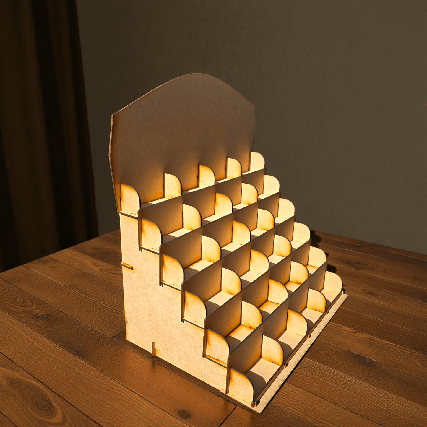 Digital Download 24 Slot Ornament or Coaster Display Stand SVG for Laser Cutting | Jones Laser Craft