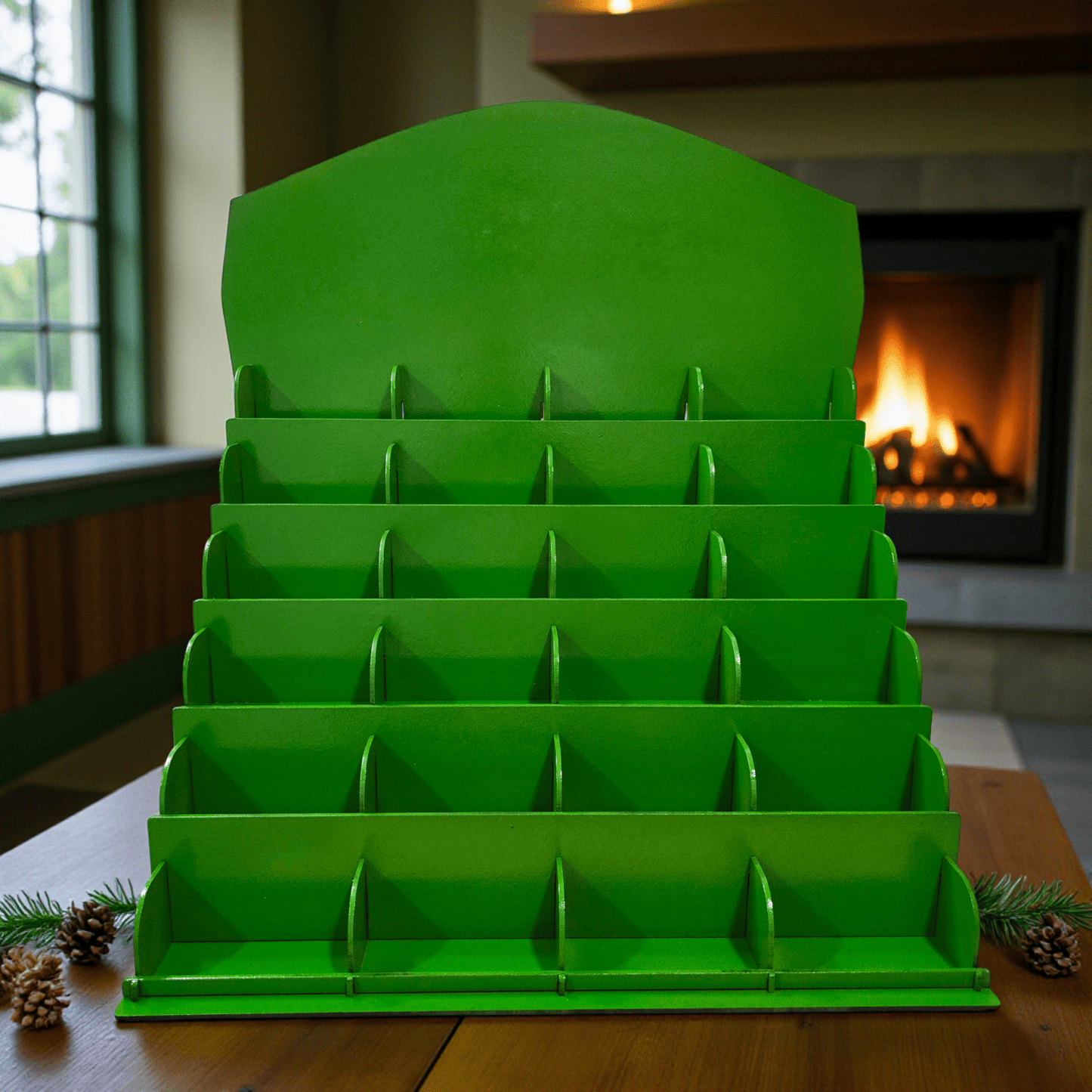 Digital Download 24 Slot Ornament or Coaster Display Stand SVG for Laser Cutting | Jones Laser Craft