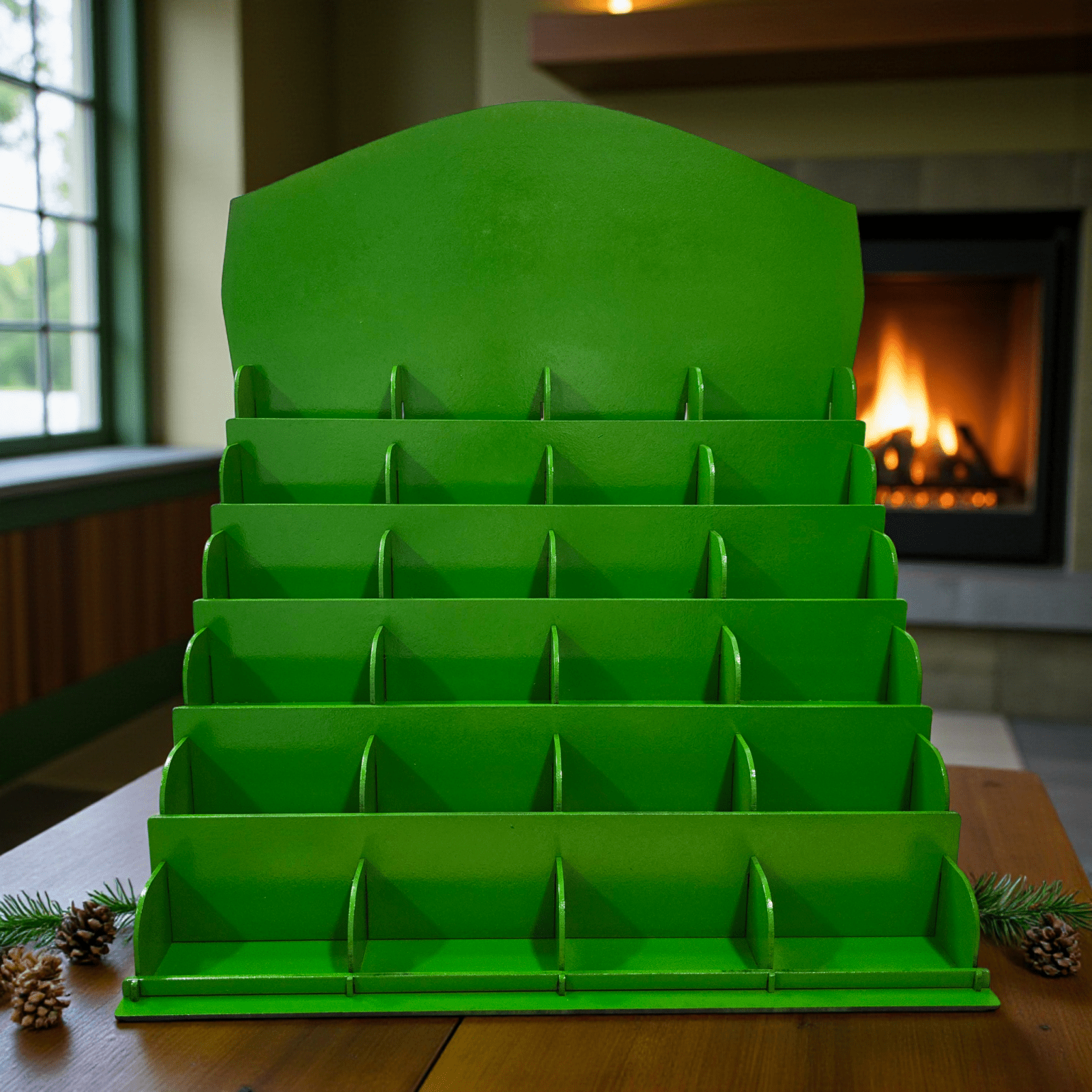 Digital Download 24 Slot Ornament or Coaster Display Stand SVG for Laser Cutting | Jones Laser Craft