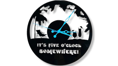 Digital Download 5 O'clock Somewhere Wall Clock - Laser Cut Files | Digital Download SVG Design | Jones Laser Craft