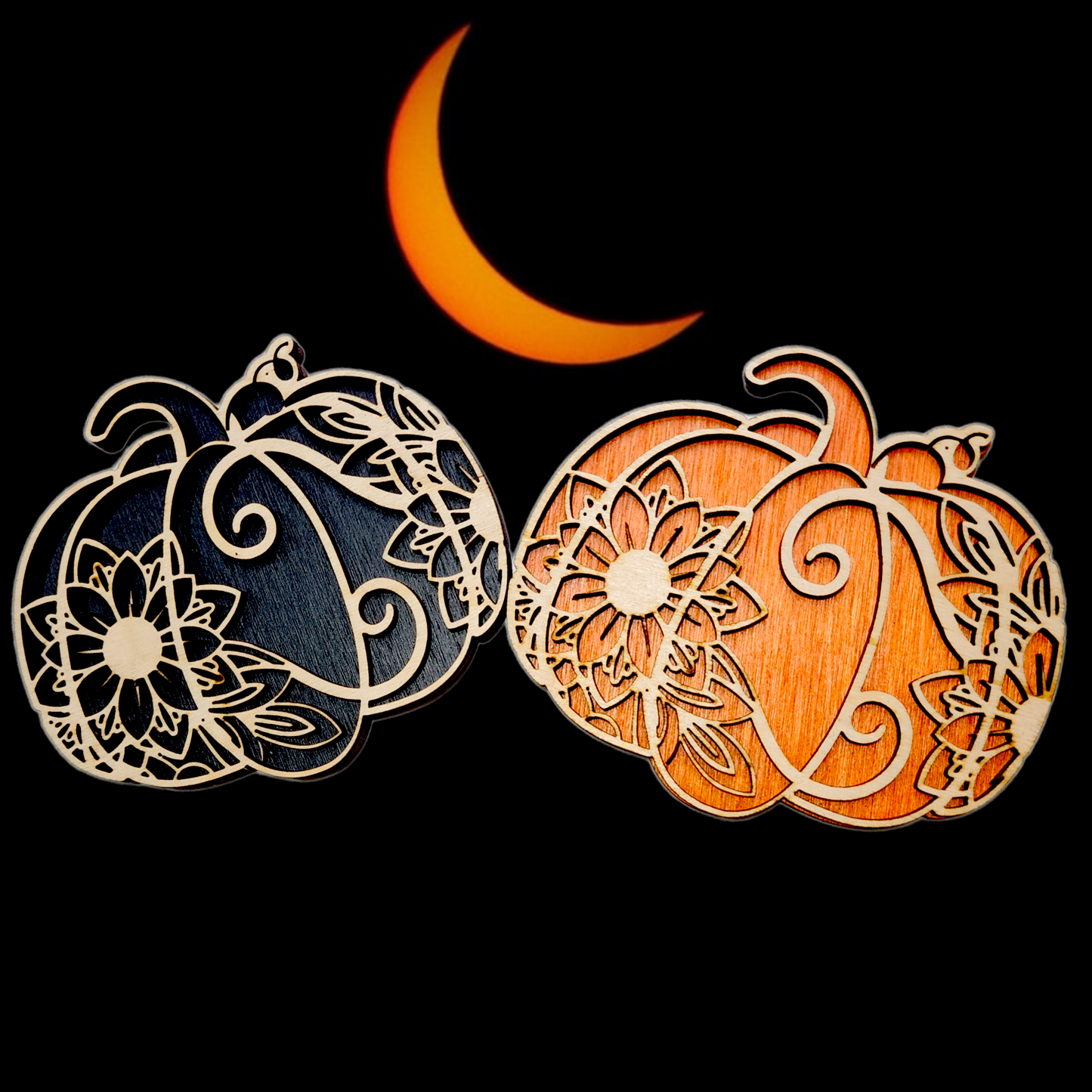 Pumpkin Coaster SVG - Fall Themed Laser Cut File for Seasonal Drink Coasters