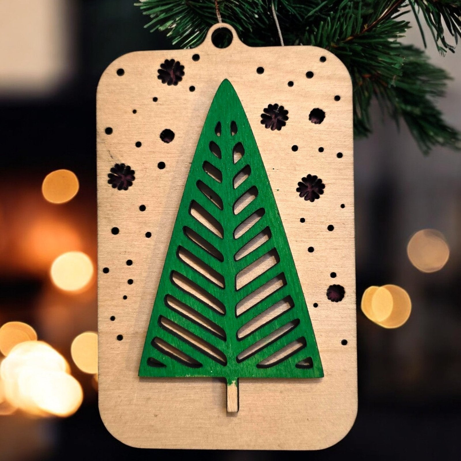 Digital Download Boho Christmas Tree Ornaments: Set of 4 Unique Holiday SVG Designs | Jones Laser Craft
