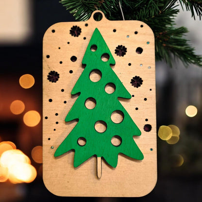 Digital Download Boho Christmas Tree Ornaments: Set of 4 Unique Holiday SVG Designs | Jones Laser Craft