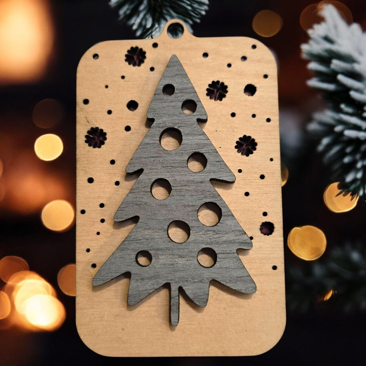 Digital Download Boho Christmas Tree Ornaments: Set of 4 Unique Holiday SVG Designs | Jones Laser Craft