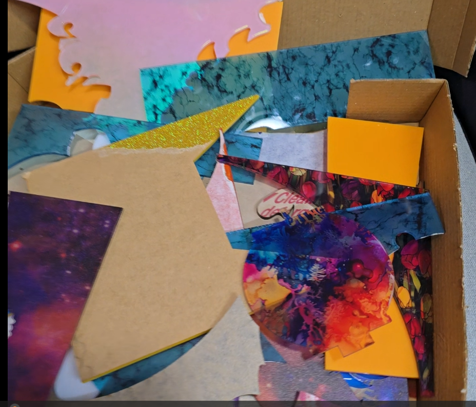 Material Scrap Boxes - Wooden Scrap Box for Craft Storage & Organization