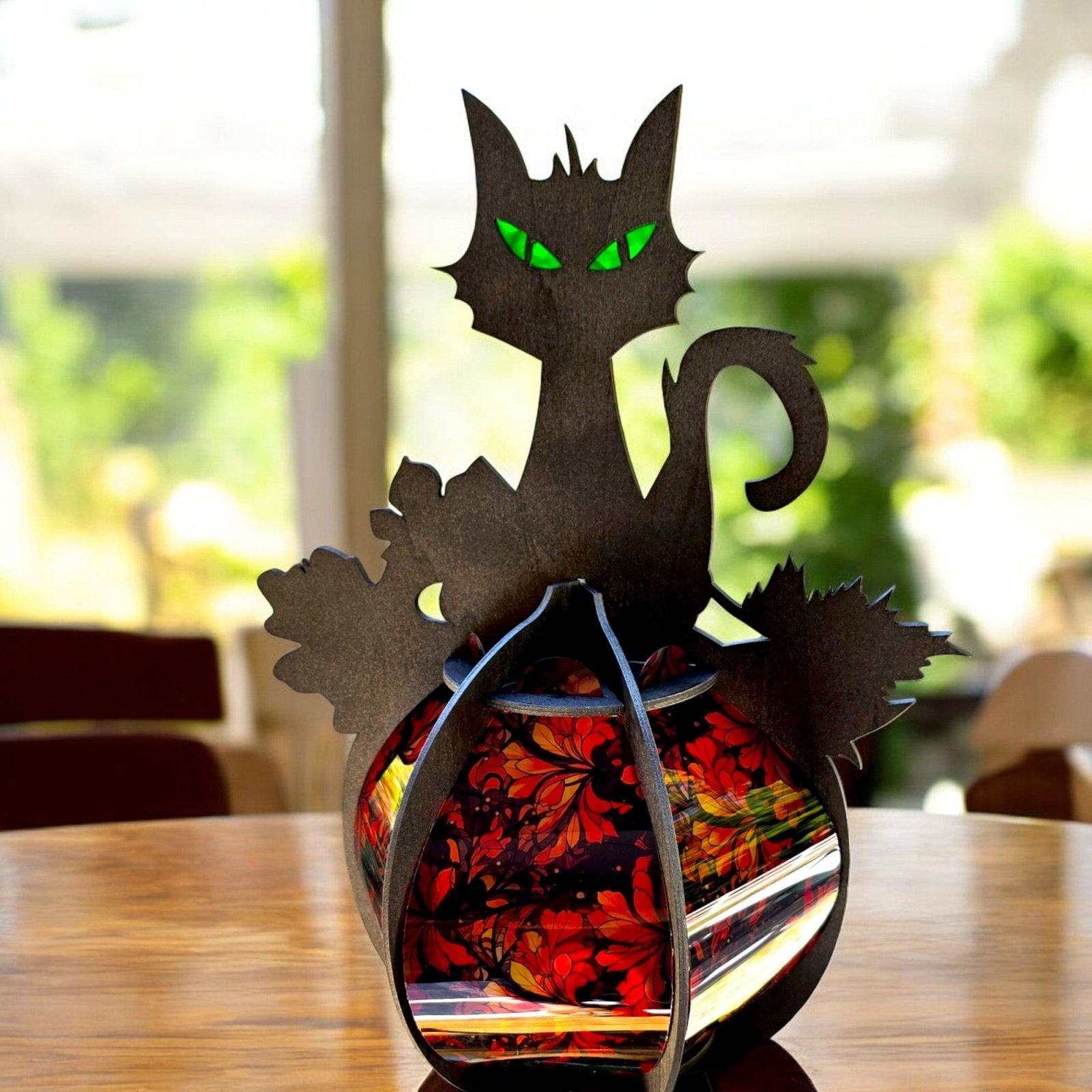 Digital Download Cat Halloween Lantern - Digital Download for Halloween | Jones Laser Craft