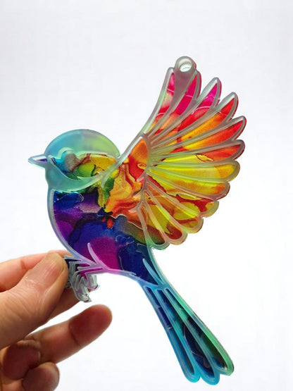 Digital Download Chickadee Suncatcher SVG | Laser Cut File | Mother's Day SVG | Jones Laser Craft