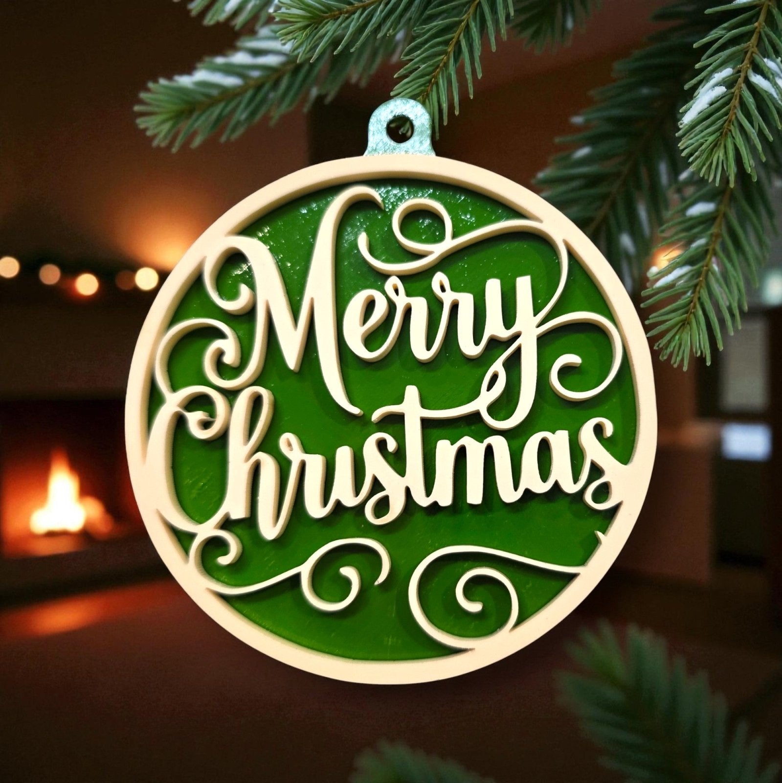 Digital Download Christmas Greetings Ornament Set - Joy, Hope, Merry Christmas Ornament SVG | Jones Laser Craft