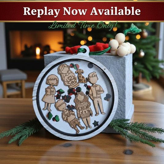 Creating a Christmas Ornament Bar Workshop - Live Stream Workshop for laser Crafters | Jones Laser Craft