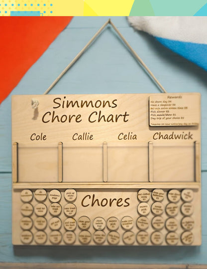 Digital Download Family Chore Chart - Decor Digital Download | Jones Laser Craft