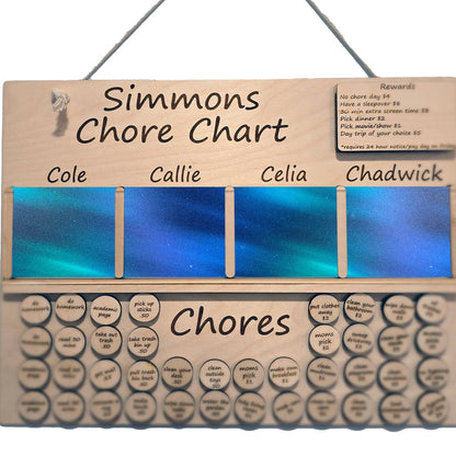 Digital Download Family Chore Chart - Decor Digital Download | Jones Laser Craft