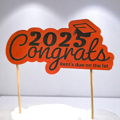 Digital Download Funny Graduation Cake Topper SVG | 2025 Graduation Cake Topper SVG | Jones Laser Craft