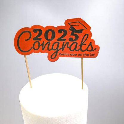 Digital Download Funny Graduation Cake Topper SVG | 2025 Graduation Cake Topper SVG | Jones Laser Craft