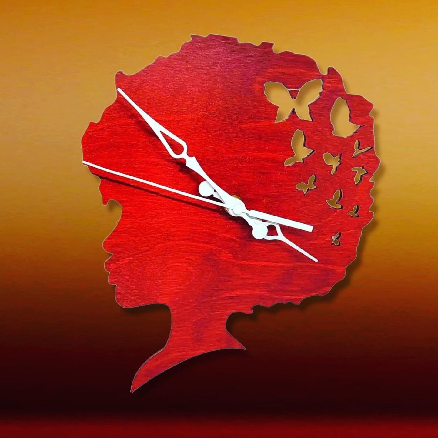 Digital Download Girl with Butterflies Clock SVG - Clock Digital File | Jones Laser Craft