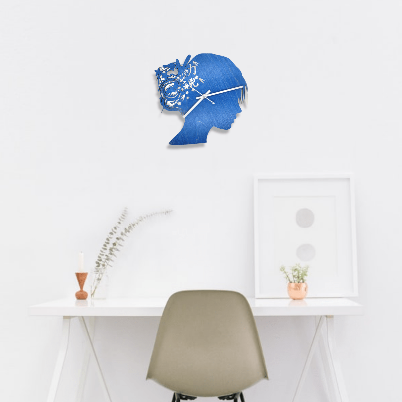 Digital Download Girl with Dragon Clock SVG - Clock Digital File | Jones Laser Craft