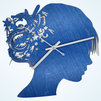 Digital Download Girl with Dragon Clock SVG - Clock Digital File | Jones Laser Craft