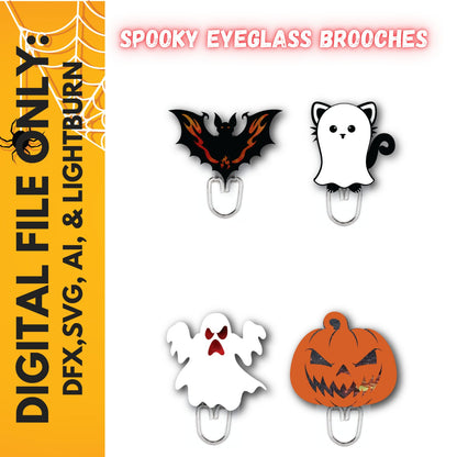 Digital Download Halloween Eyeglasses Brooches - Digital File ONLY | Jones Laser Craft