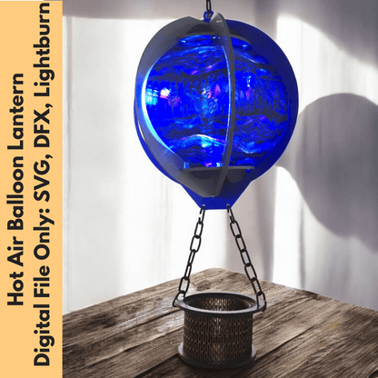 Digital Download Hot Air Balloon Lantern SVG Digital File | Jones Laser Craft