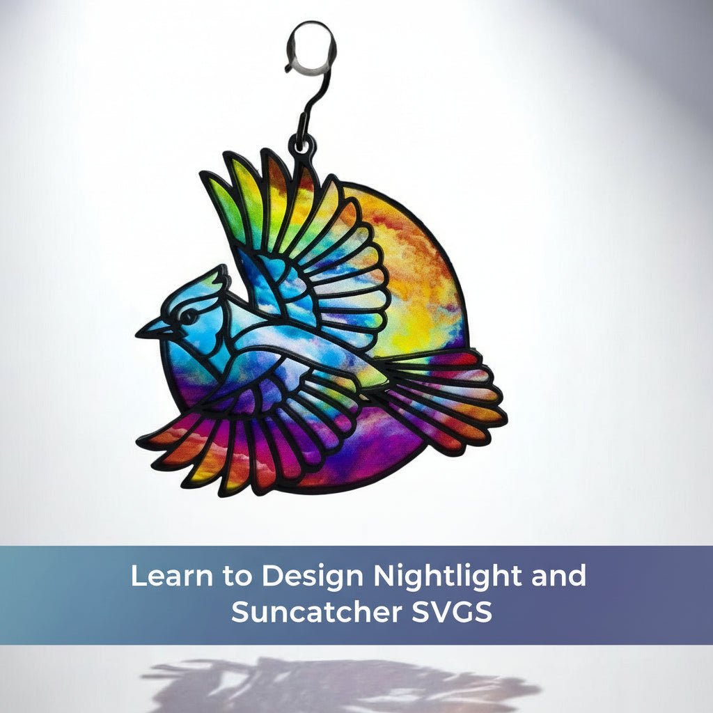 Live Stream Learn to Design Nightlights & Suncatchers: Laser Cutting Design Workshop Replay | Jones Laser Craft