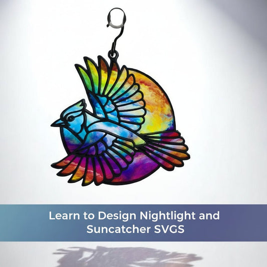 Live Stream Learn to Design Nightlights & Suncatchers: Laser Cutting Design Workshop Replay | Jones Laser Craft