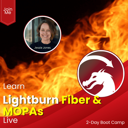 Live Stream LightBurn Boot Camp for Fiber and MOPA Lasers | Jones Laser Craft