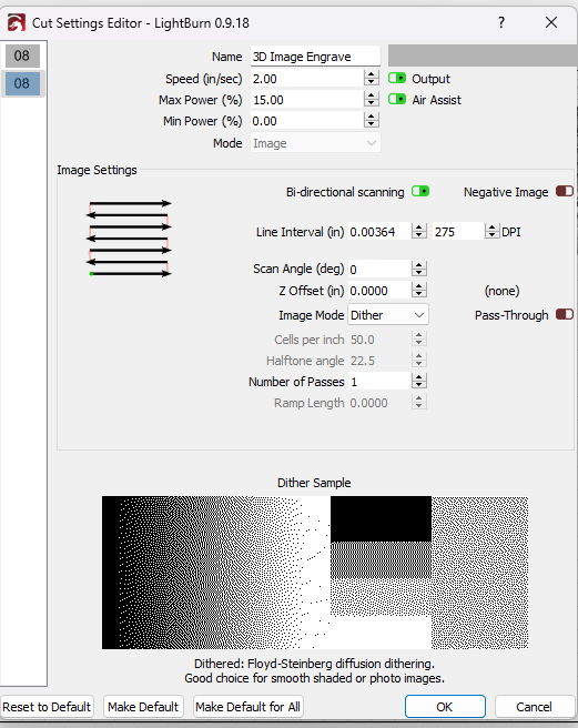 lightburn settings menue screen shot