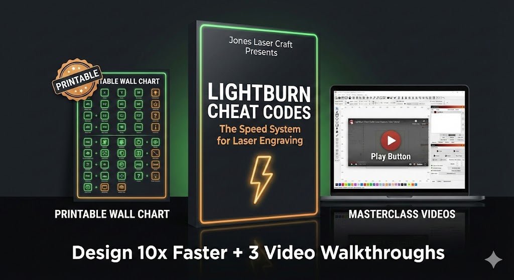 Lightburn Essentials: Lightburn Guide, Reference Chart & Mini - Masterclass | Jones Laser Craft