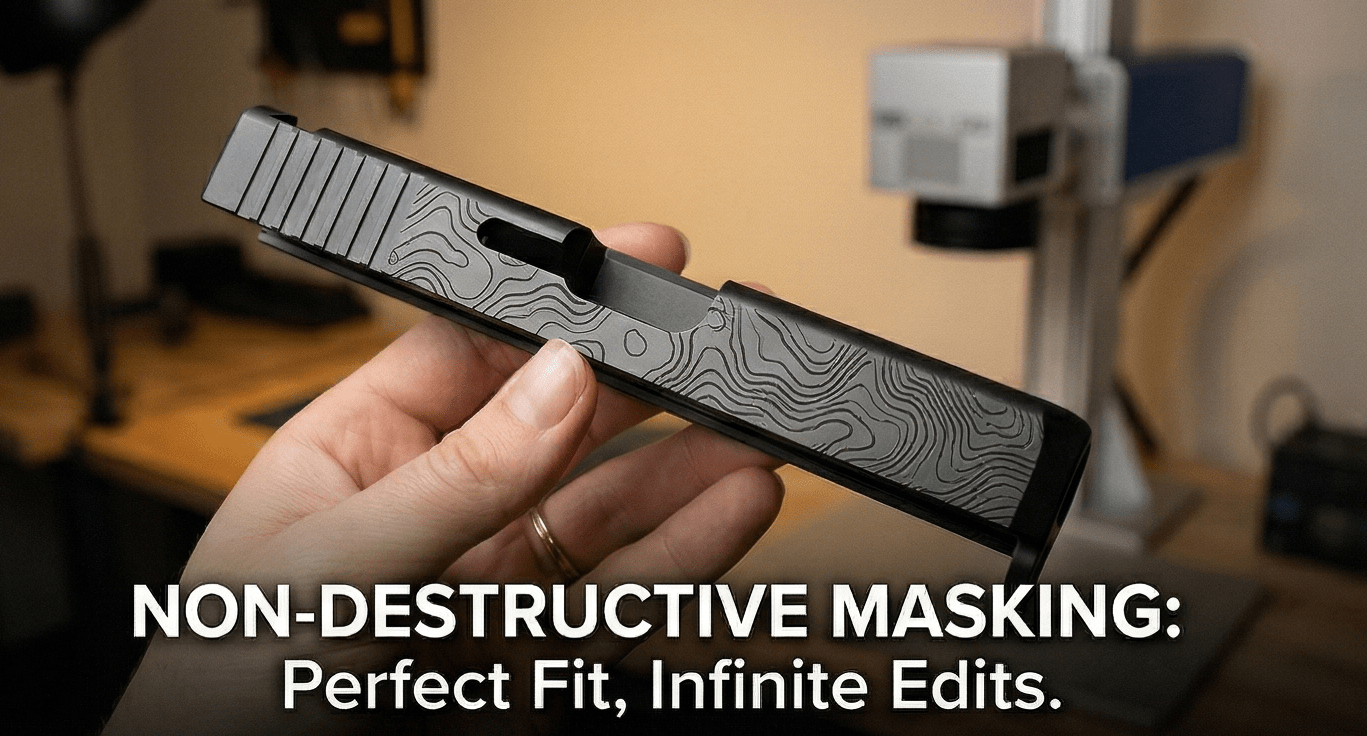 Live Stream Lightburn Tutorial Live: Mastering Custom Patterns from Firearm Slides to Jewelry | Jones Laser Craft
