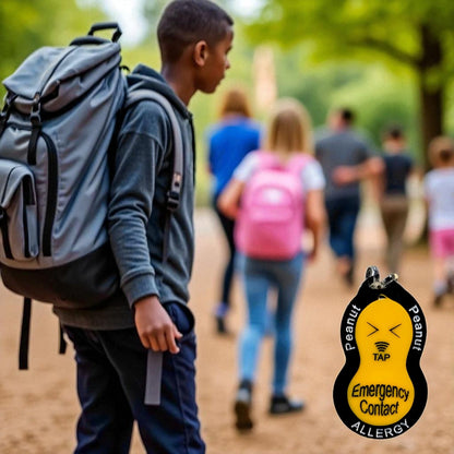 Physical Peanut Allergy Tag – Medical Alert Emergency Contact Smart Allergy Tag SVG File | Jones Laser Craft