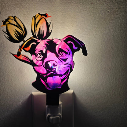 Digital Download Pitbull Pittie Terrier Nightlight, Suncatcher, and Ornament SVG Bundle | Jones Laser Craft