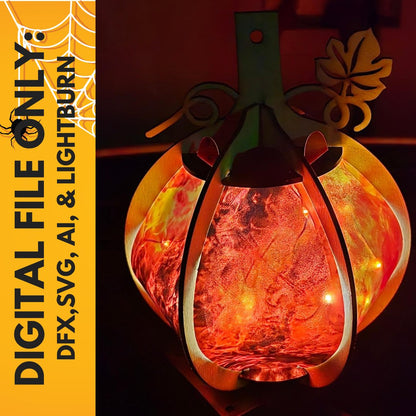 Digital Download Pumpkin Lantern Digital Download for Halloween | Jones Laser Craft