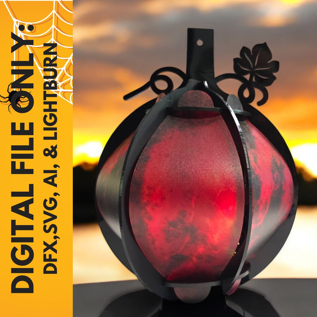 Digital Download Pumpkin Lantern Digital Download | Jones Laser Craft Personalized Gift