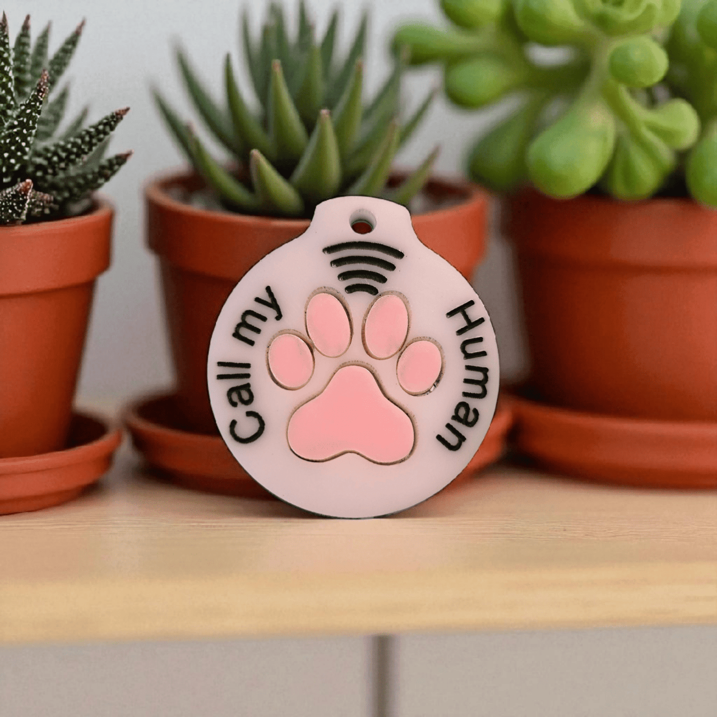 Physical Smart Pet ID Tag | Custom Dog Tag SVG for Laser Cut Emergency NFC Pet Safety | Jones Laser Craft