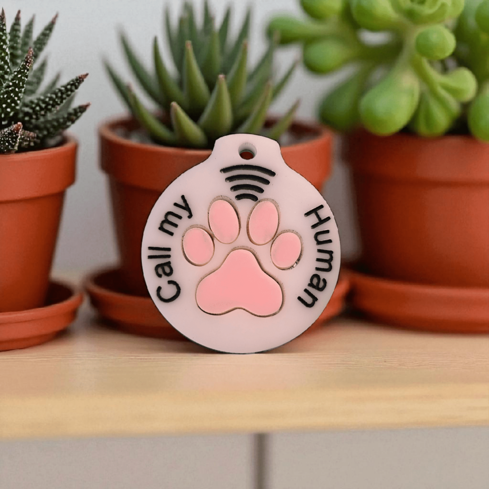 Physical Smart Pet ID Tag | Custom Dog Tag SVG for Laser Cut Emergency NFC Pet Safety | Jones Laser Craft