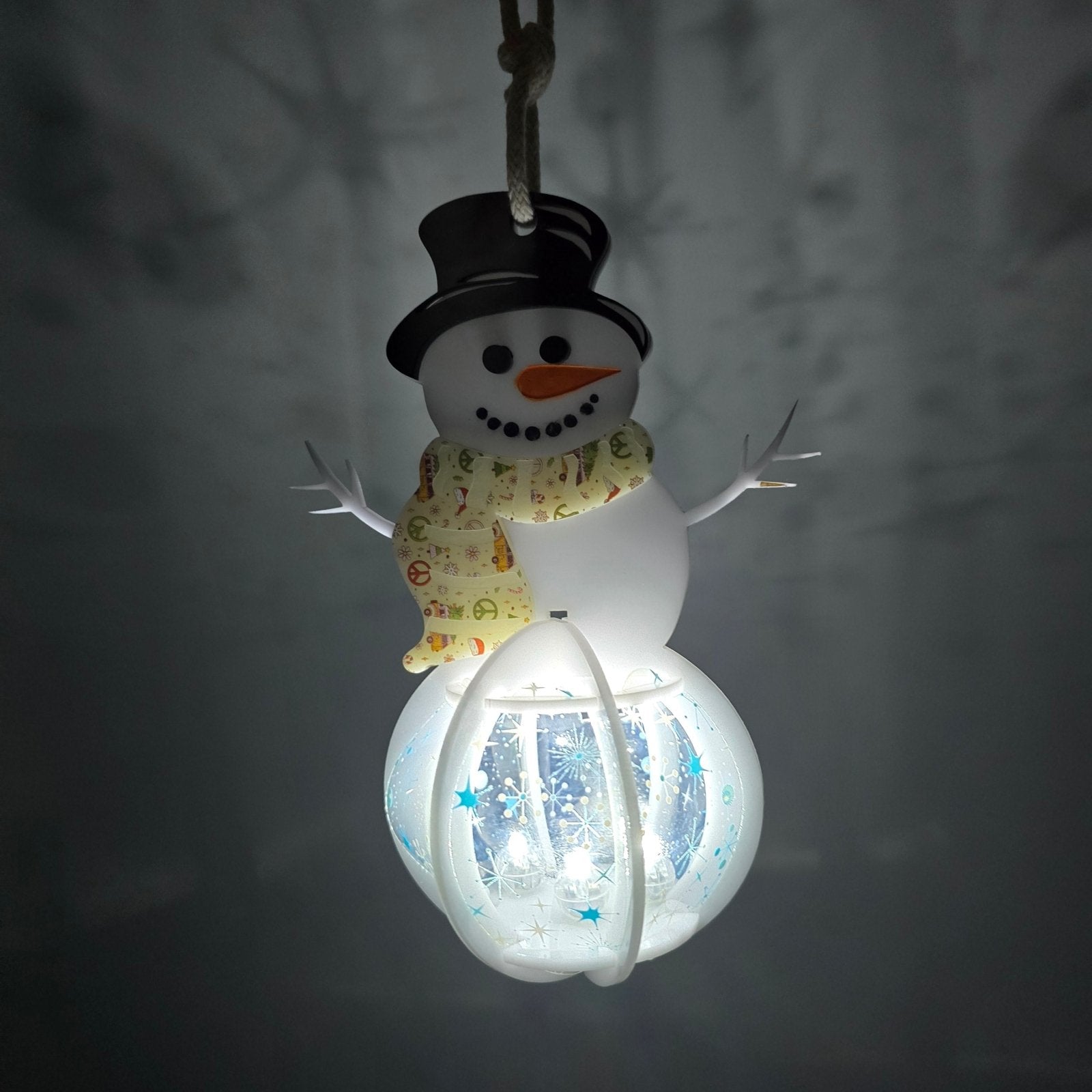 Digital Download Snowman Ornament Christmas Snowman Lantern | Jones Laser Craft