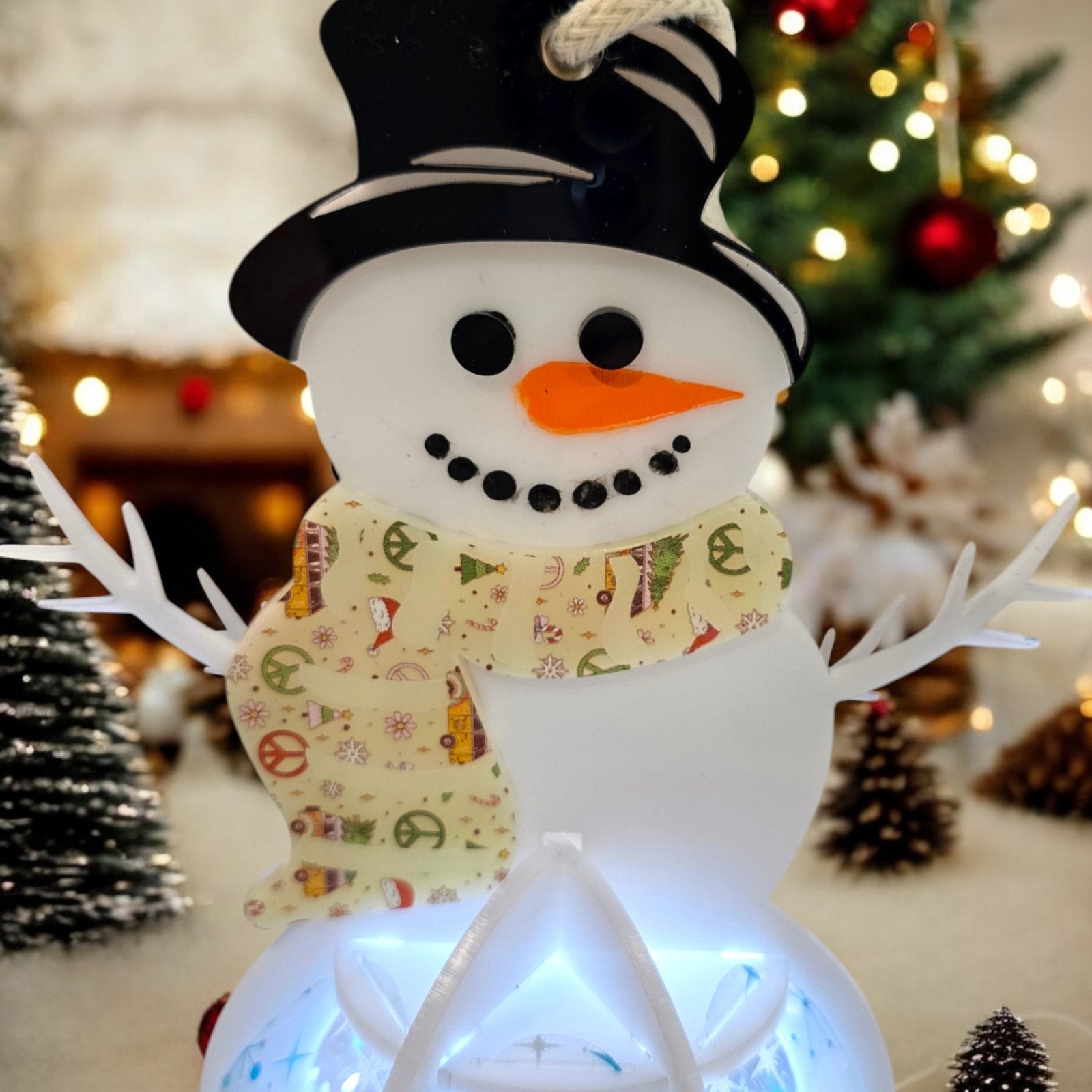 Digital Download Snowman Ornament Christmas Snowman Lantern | Jones Laser Craft