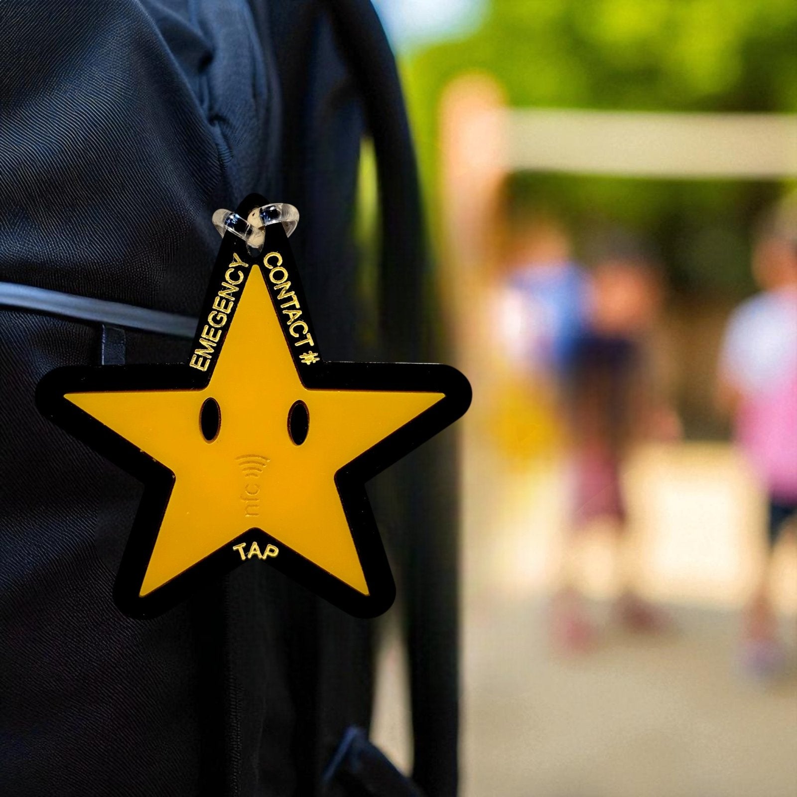 Physical Star Smart Tag Digital File | Emergency Contact Backpack Tag SVG | Jones Laser Craft