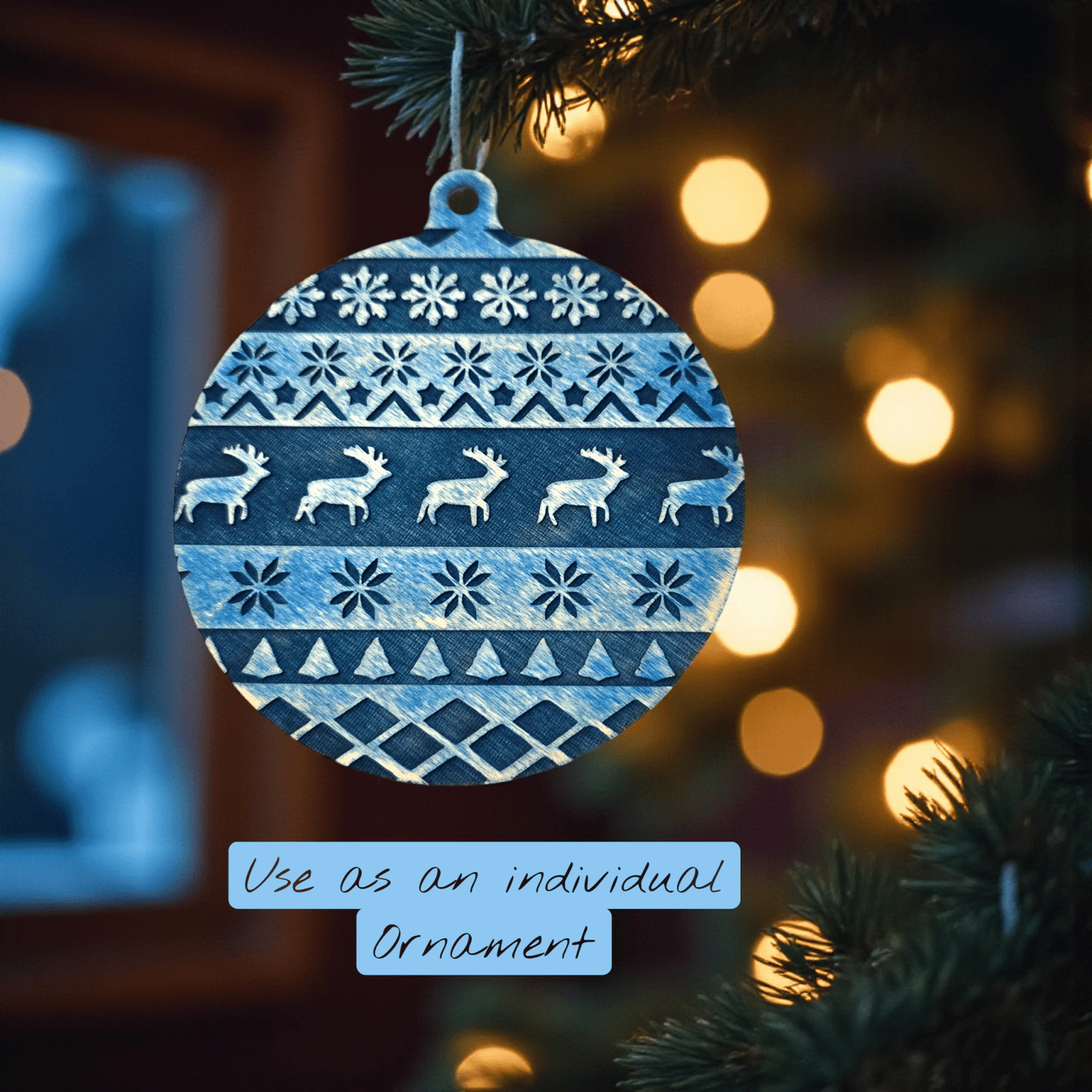 Digital Download Sweater Pattern Ornament Bundle - Christmas Ornament SVG Bundle | Jones Laser Craft