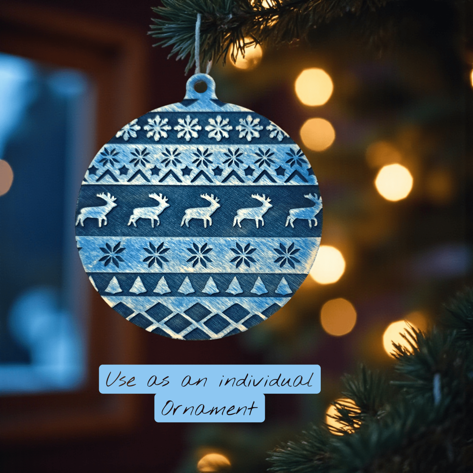 Digital Download Sweater Pattern Ornament Bundle - Christmas Ornament SVG Bundle | Jones Laser Craft