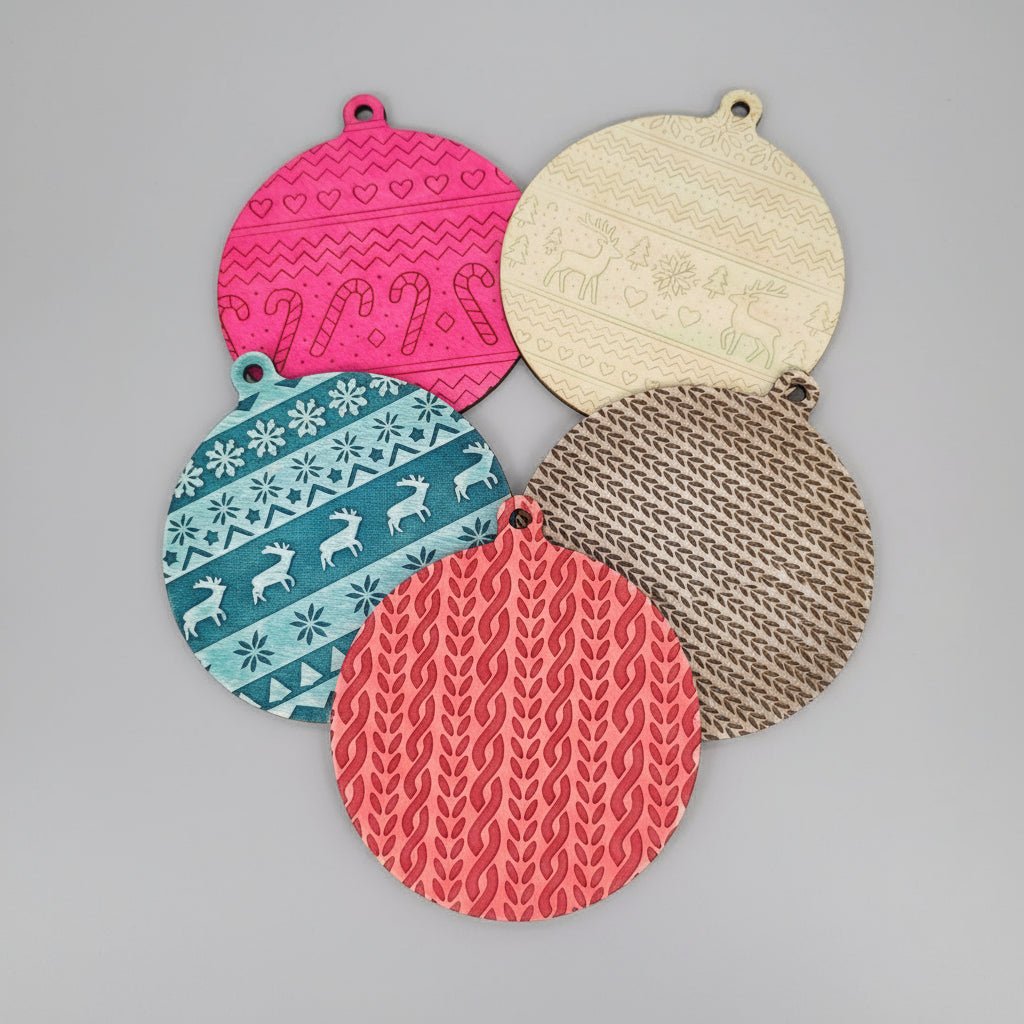Digital Download Sweater Pattern Ornament Bundle - Christmas Ornament SVG Bundle | Jones Laser Craft