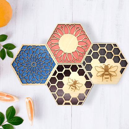 Digital Download The Spring Coaster Collection | Digital Laser Files (SVG & Lightburn Bundle) | Jones Laser Craft