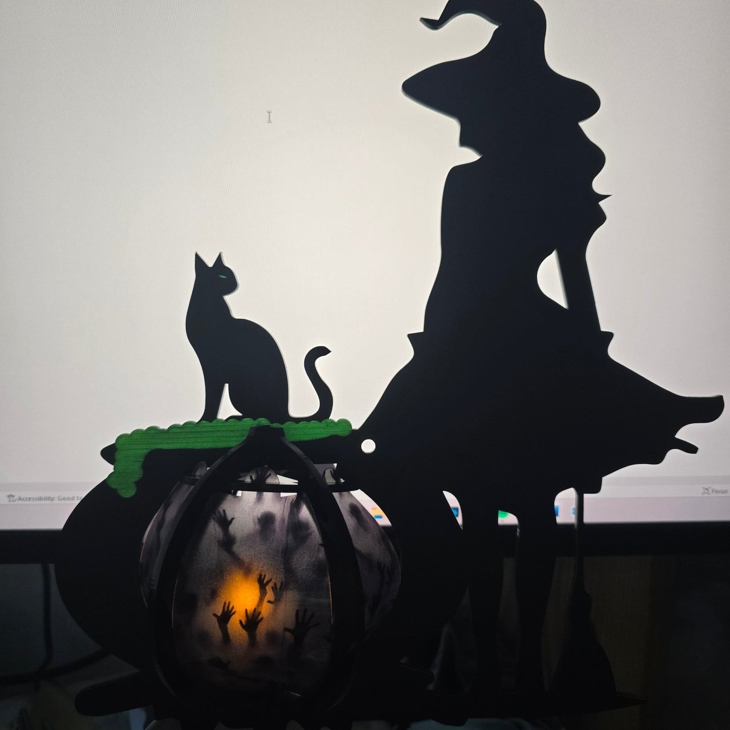 Digital Download Witch and Cauldron Digital File | Jones Laser Craft Personalized Gift